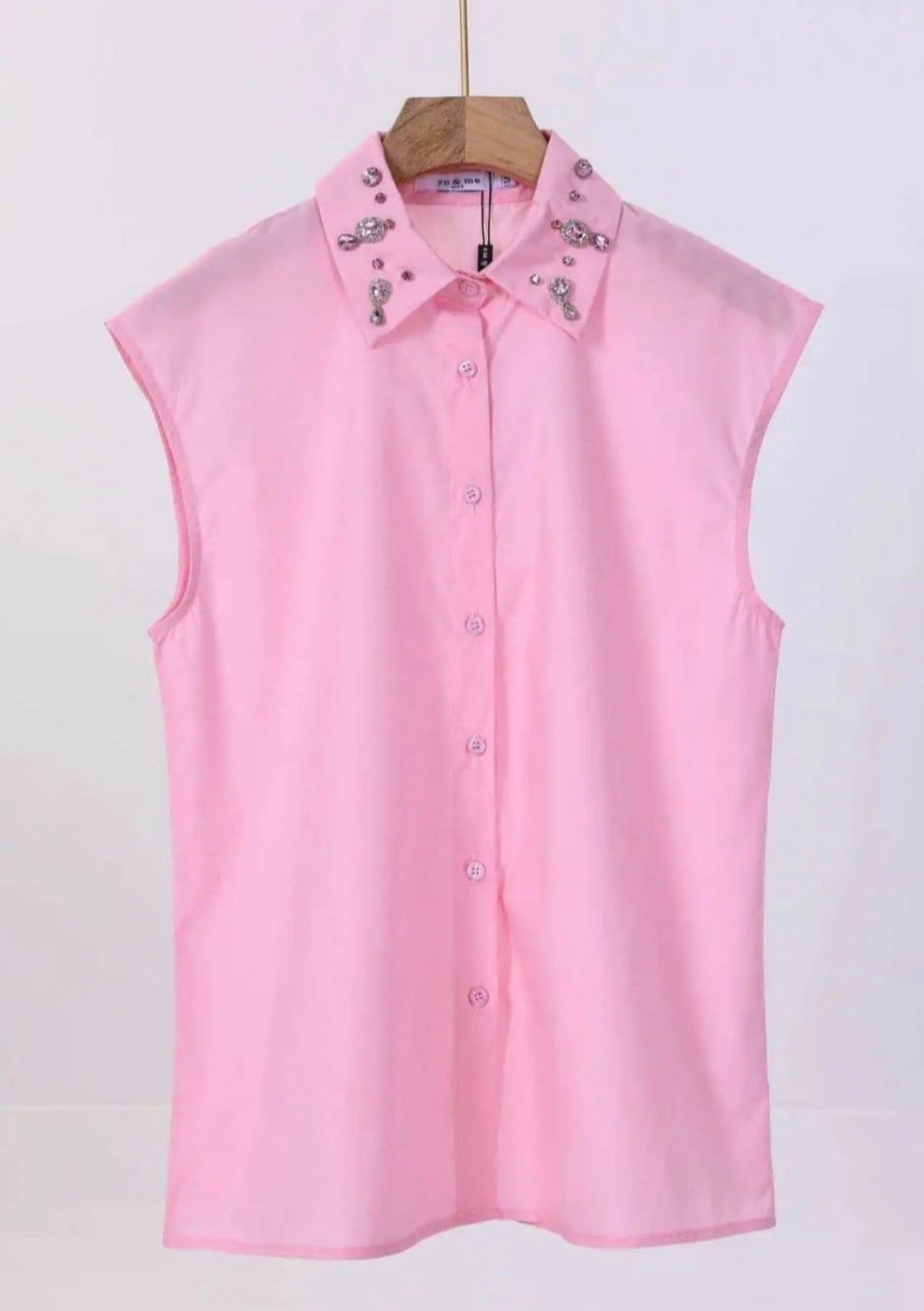 Diamond / gems / collar blouse