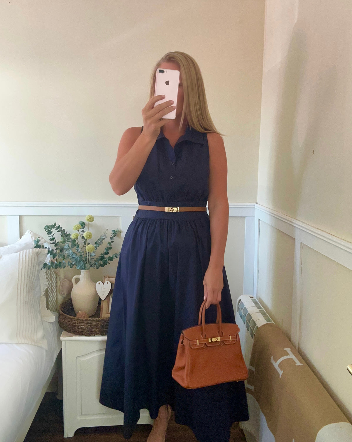 Sleeveless shirt dress