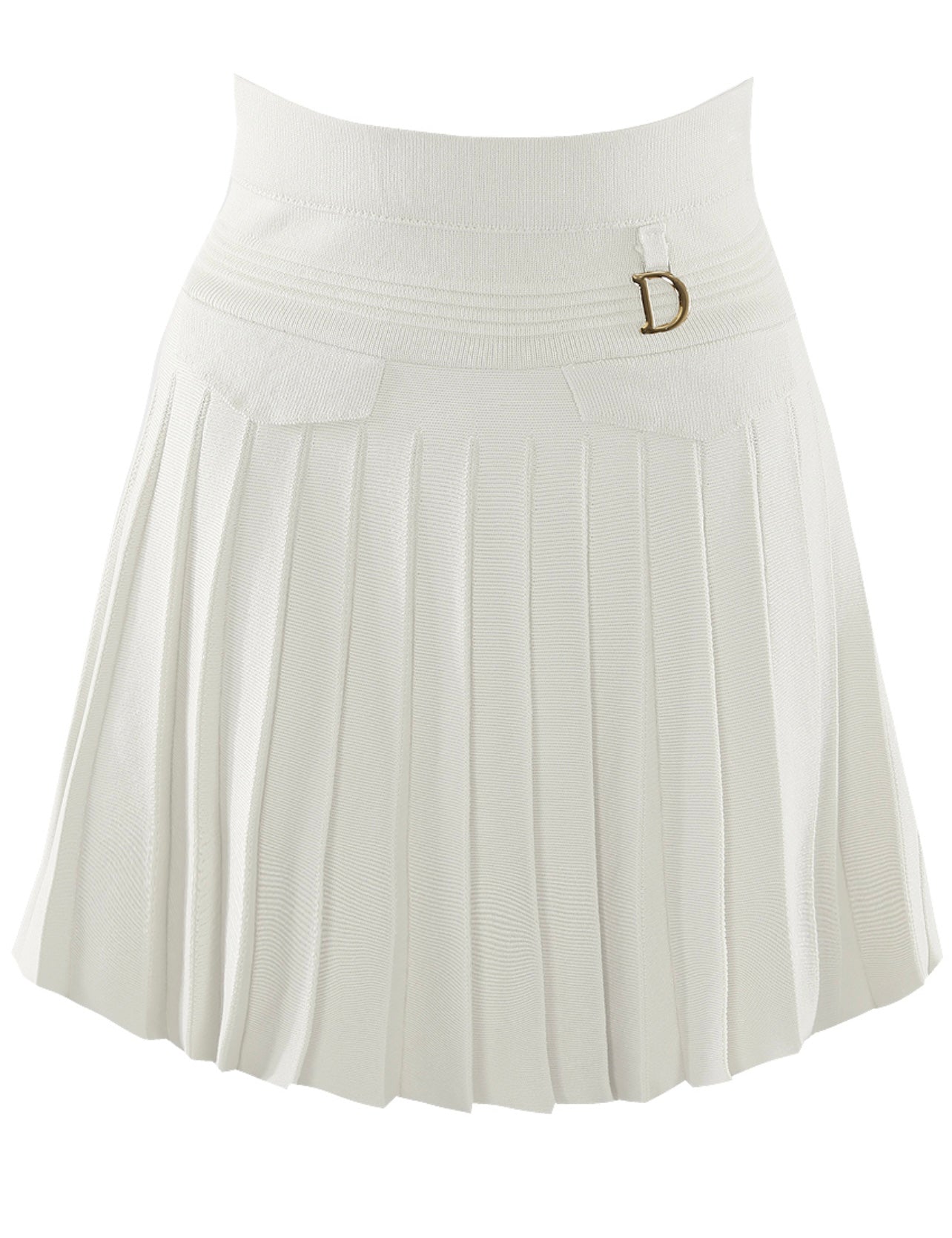 Paris Fine Knit Pleated Mini Skirt