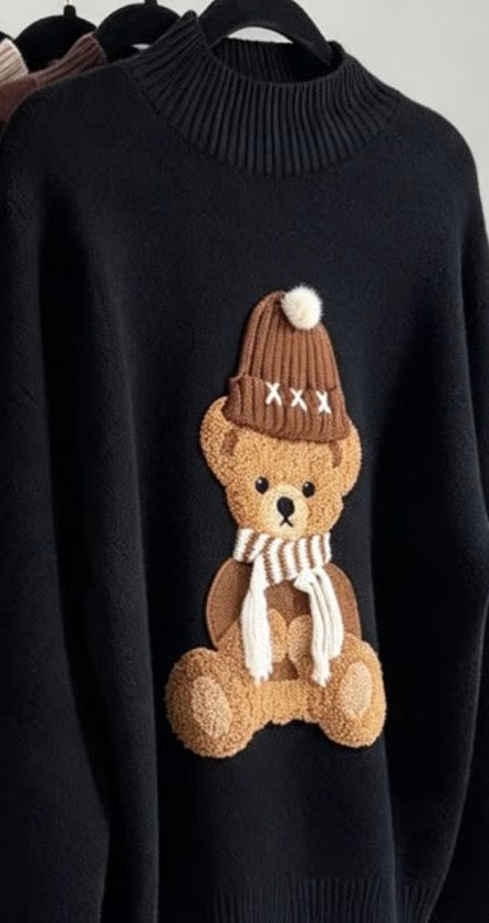 bear turtleneck jumper( teddy bear)