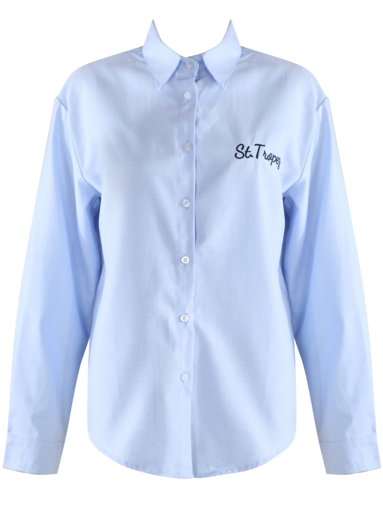 St Tropez oversized Embroidered Cotton Shirt