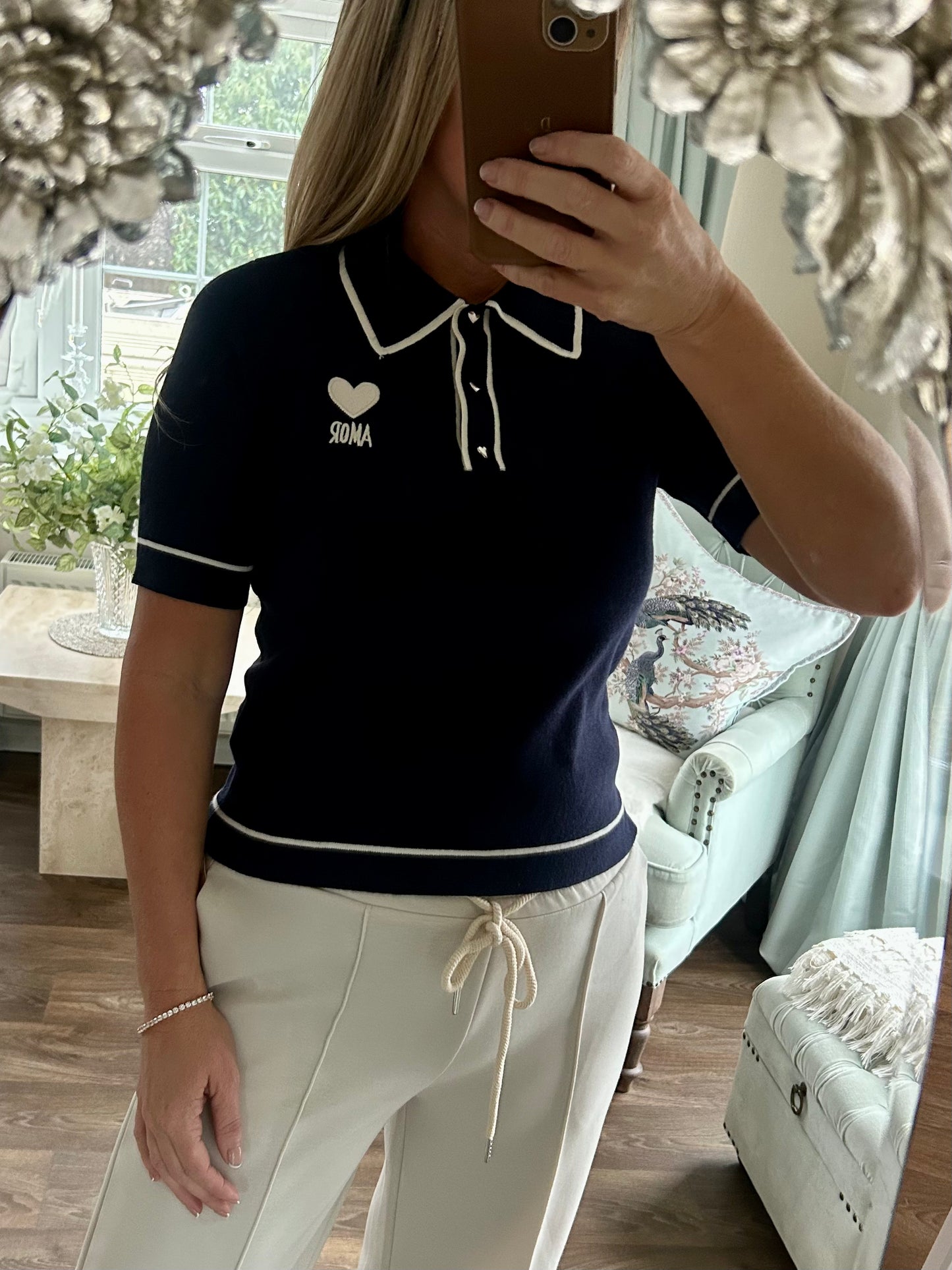 Amor fine knit short sleeve