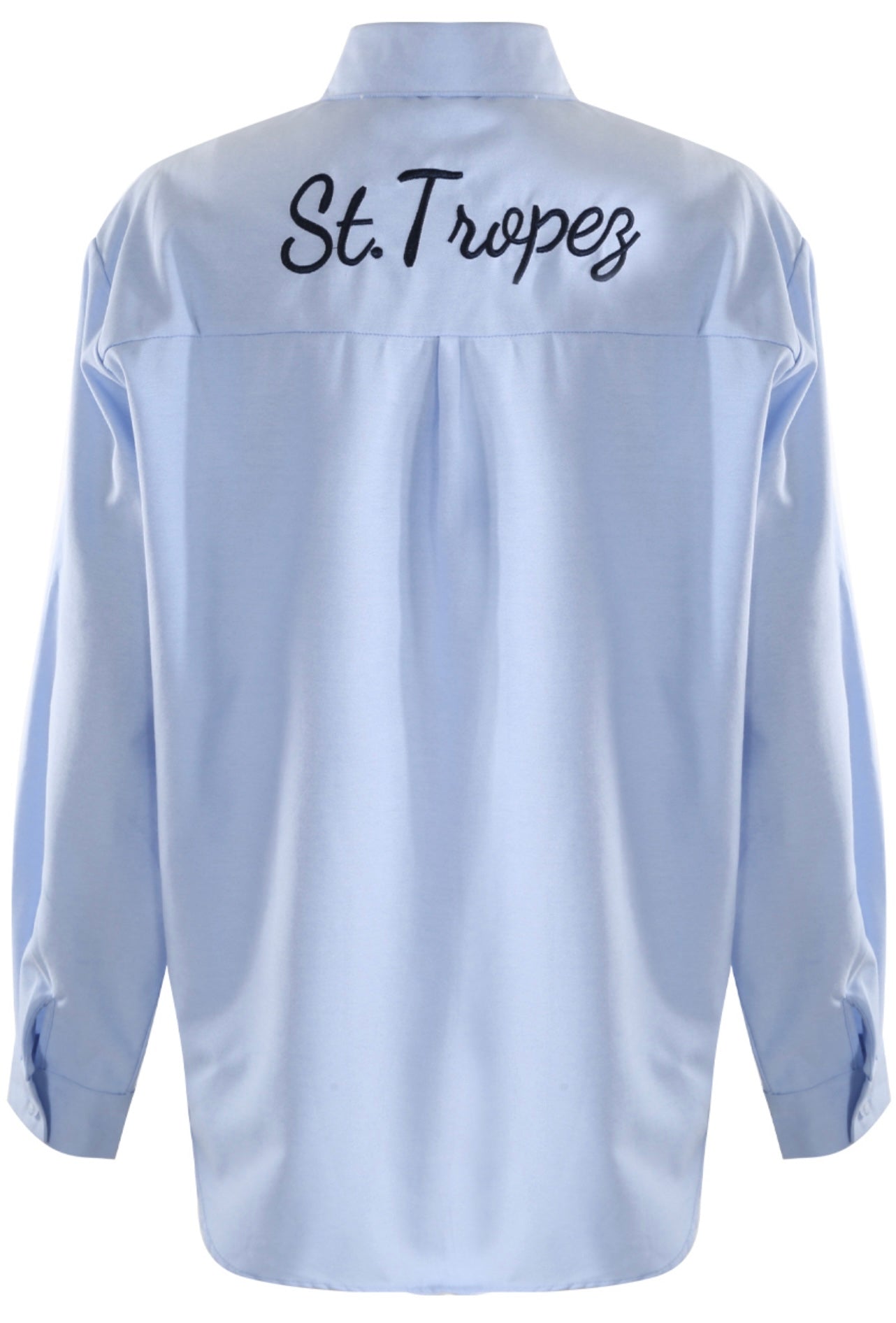 St Tropez oversized Embroidered Cotton Shirt