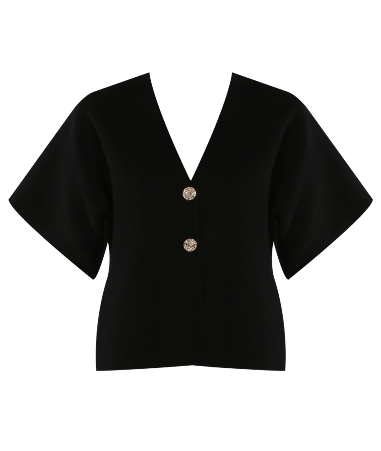 Short sleeve gold button waistcoat