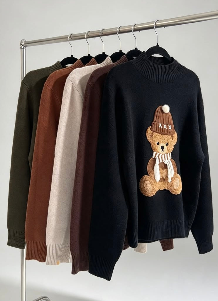 bear turtleneck jumper( teddy bear)