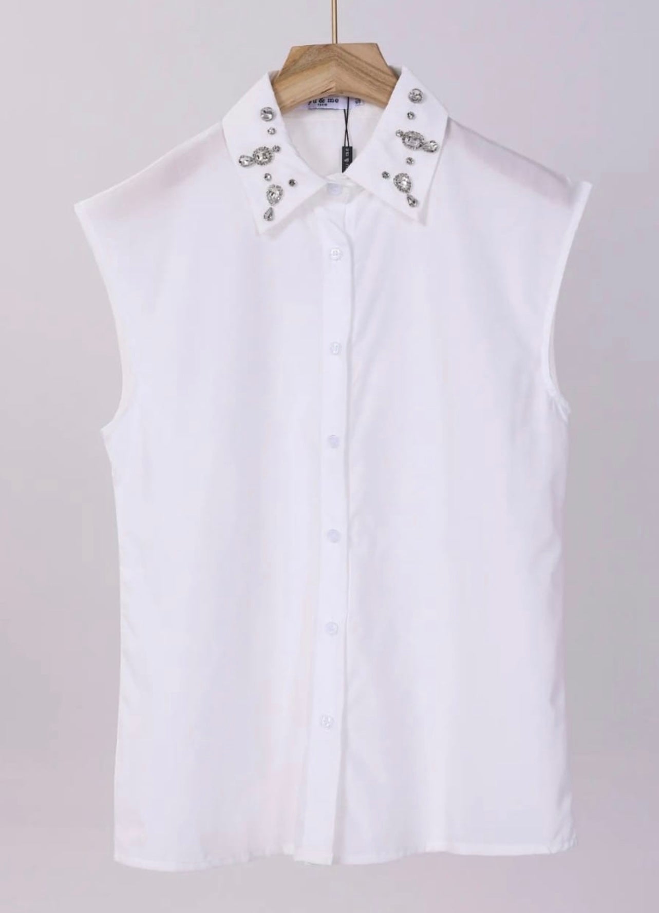 Diamond / gems / collar blouse