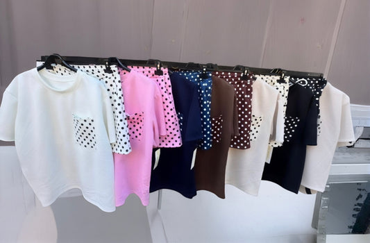 Polkadot Co ord shorts,T-shirt