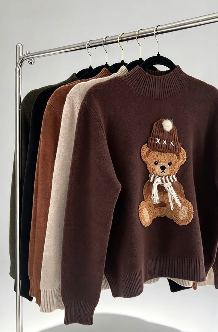 bear turtleneck jumper( teddy bear)