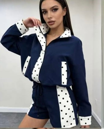 Jacket,shorts, Co ord , polkadots