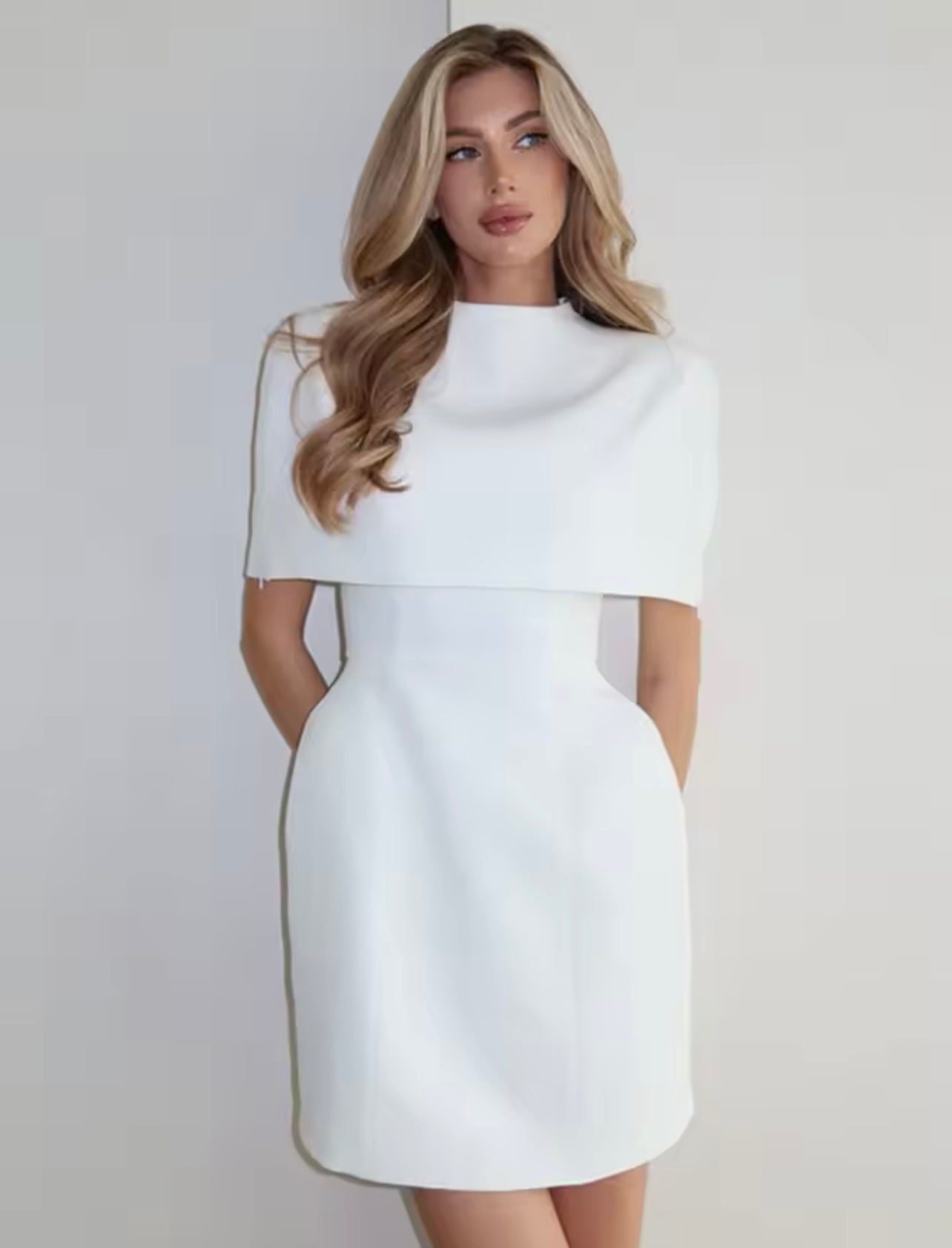 Cape mini dress