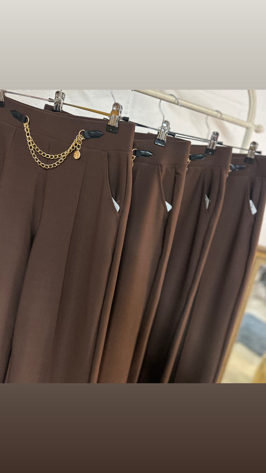 Gold chain trousers