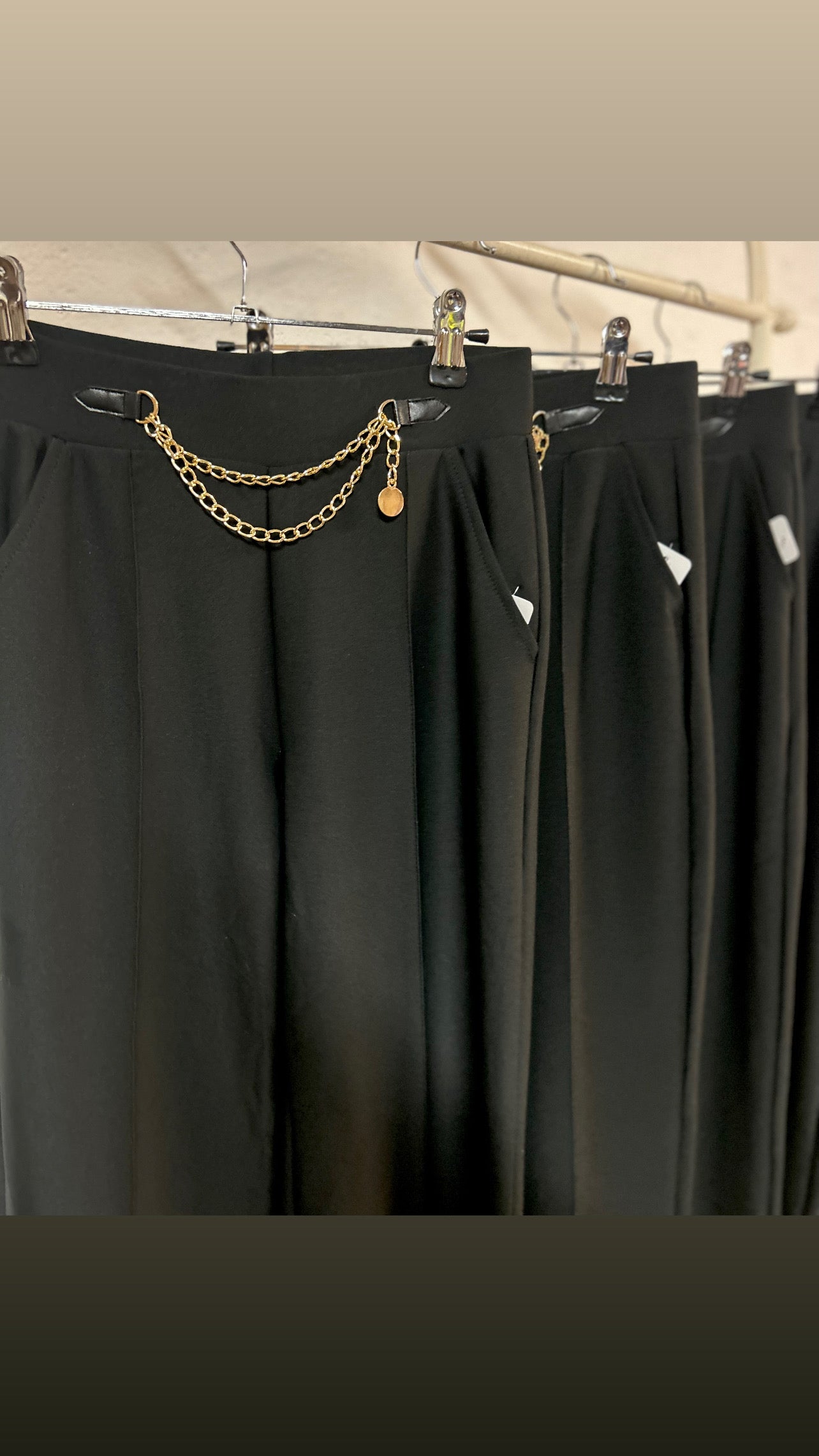 Gold chain trousers