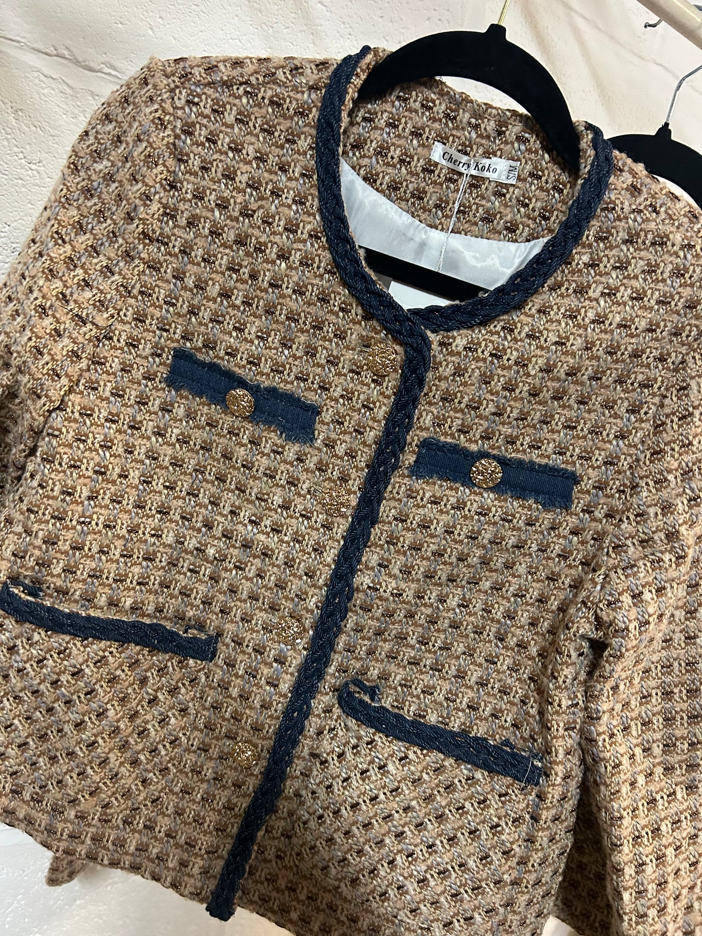 ￼ Denim, trim jacket ￼
