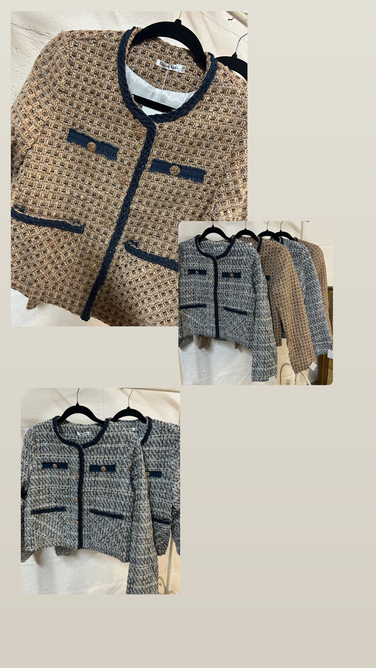 ￼ Denim, trim jacket ￼