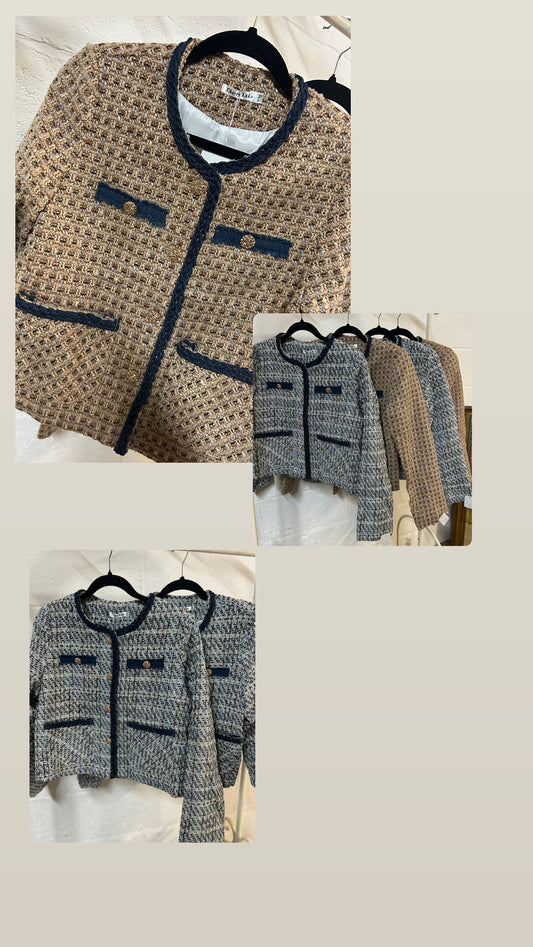 ￼ Denim, trim jacket ￼