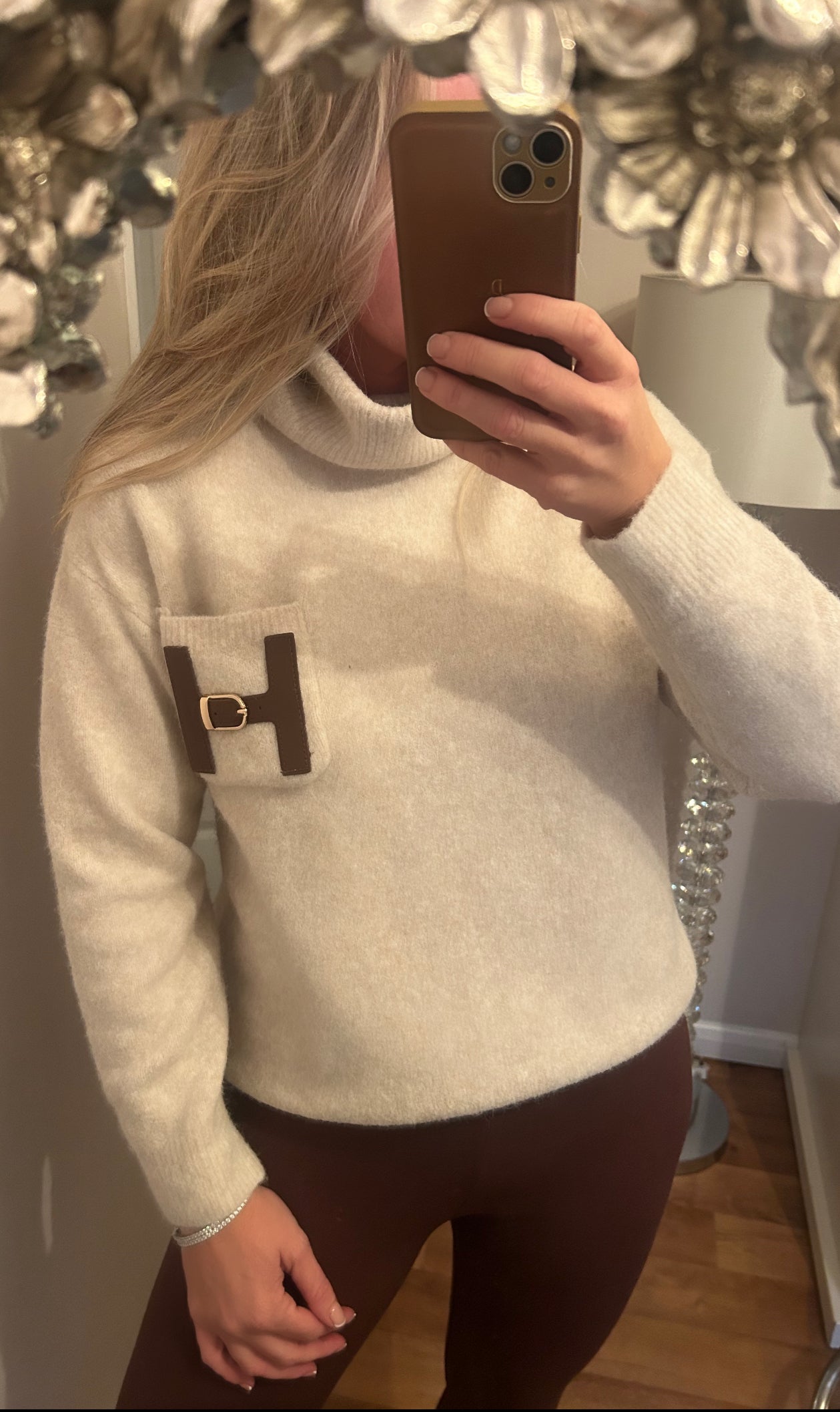 Polo neck jumper luxe