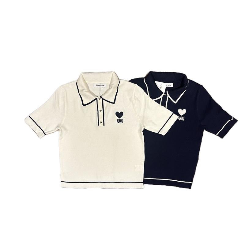 Amor fine knit short sleeve