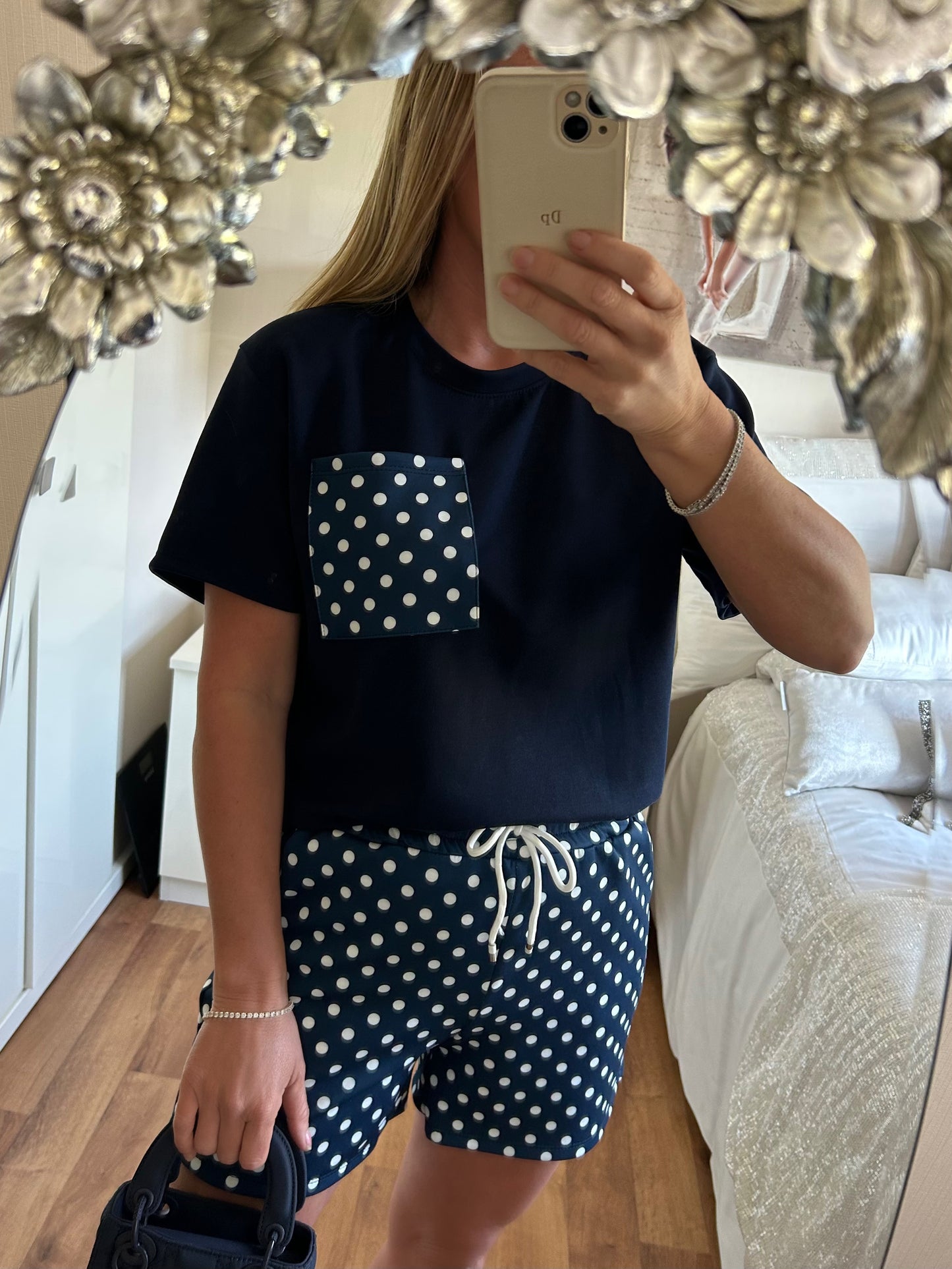 Polkadot Co ord shorts,T-shirt