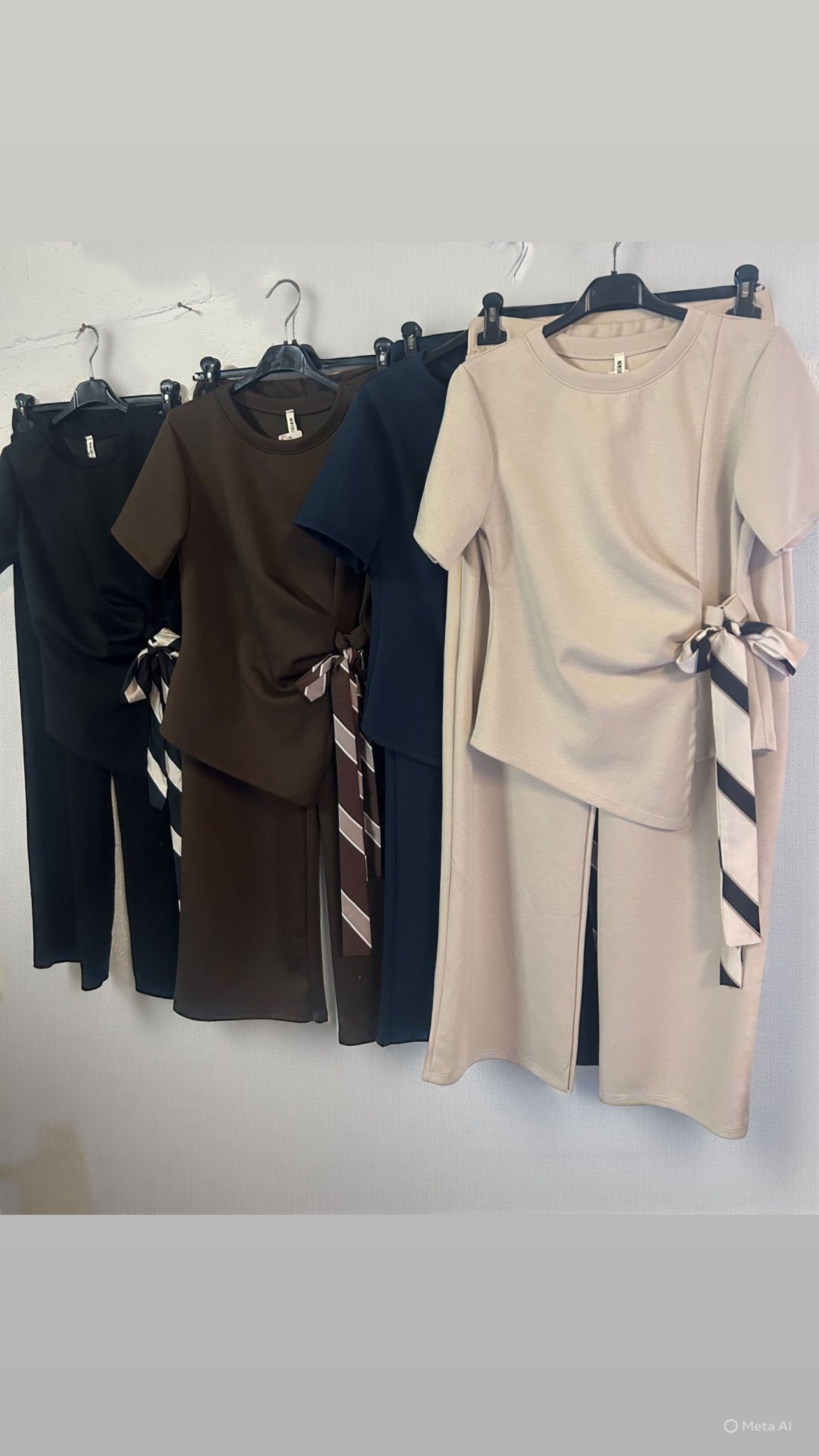 Co ord ￼ silky,scarf,side tie up