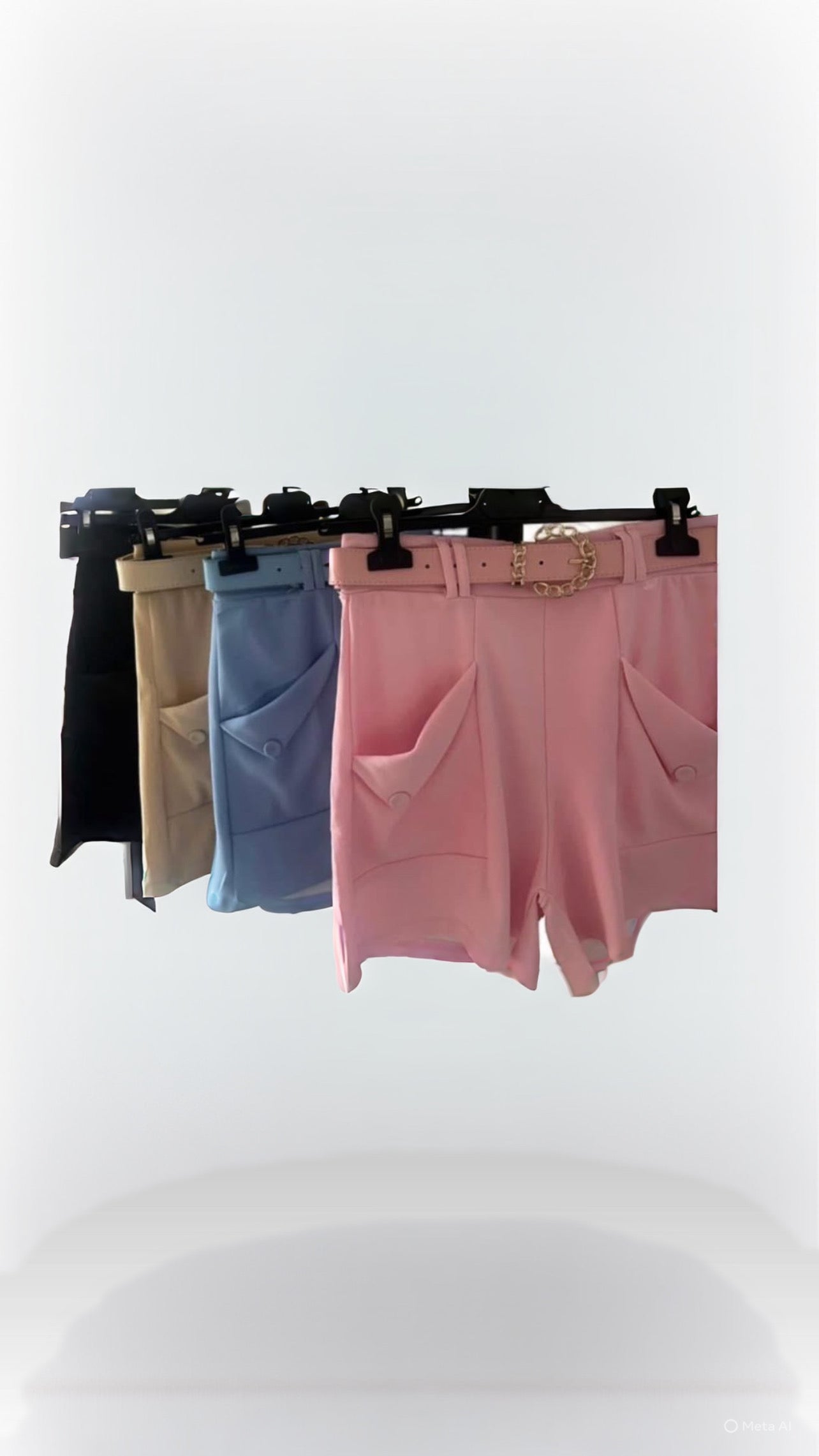 Belted shorts