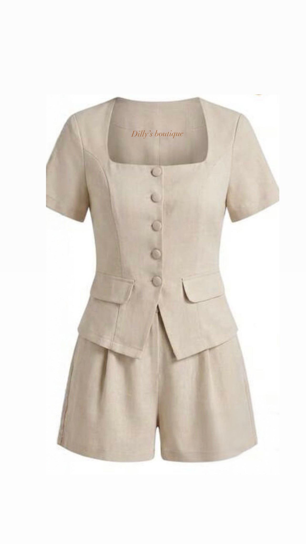 Shorts & short sleeve button up top  Co ord