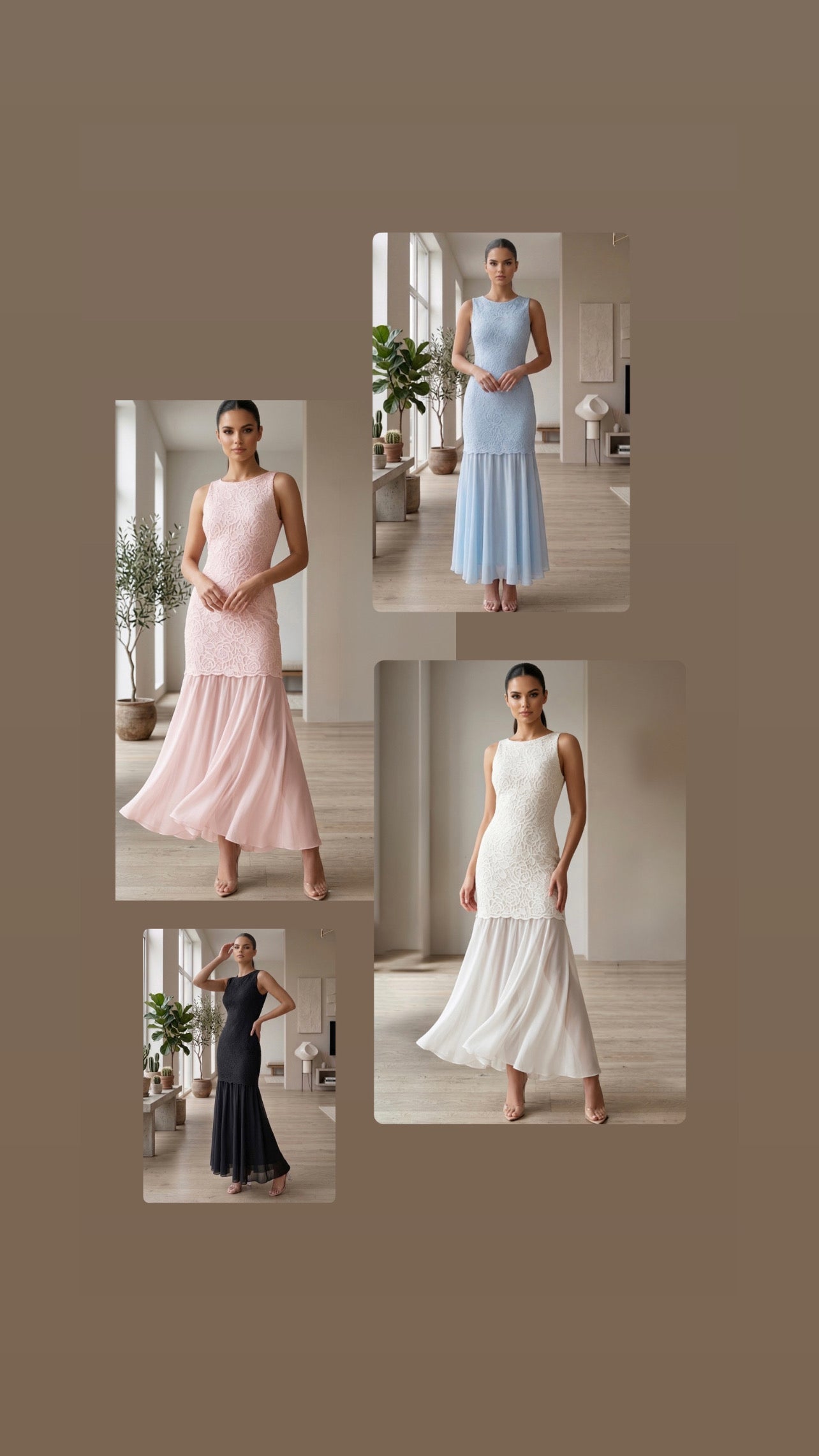 Crochet Chiffon Hem Maxi Dress