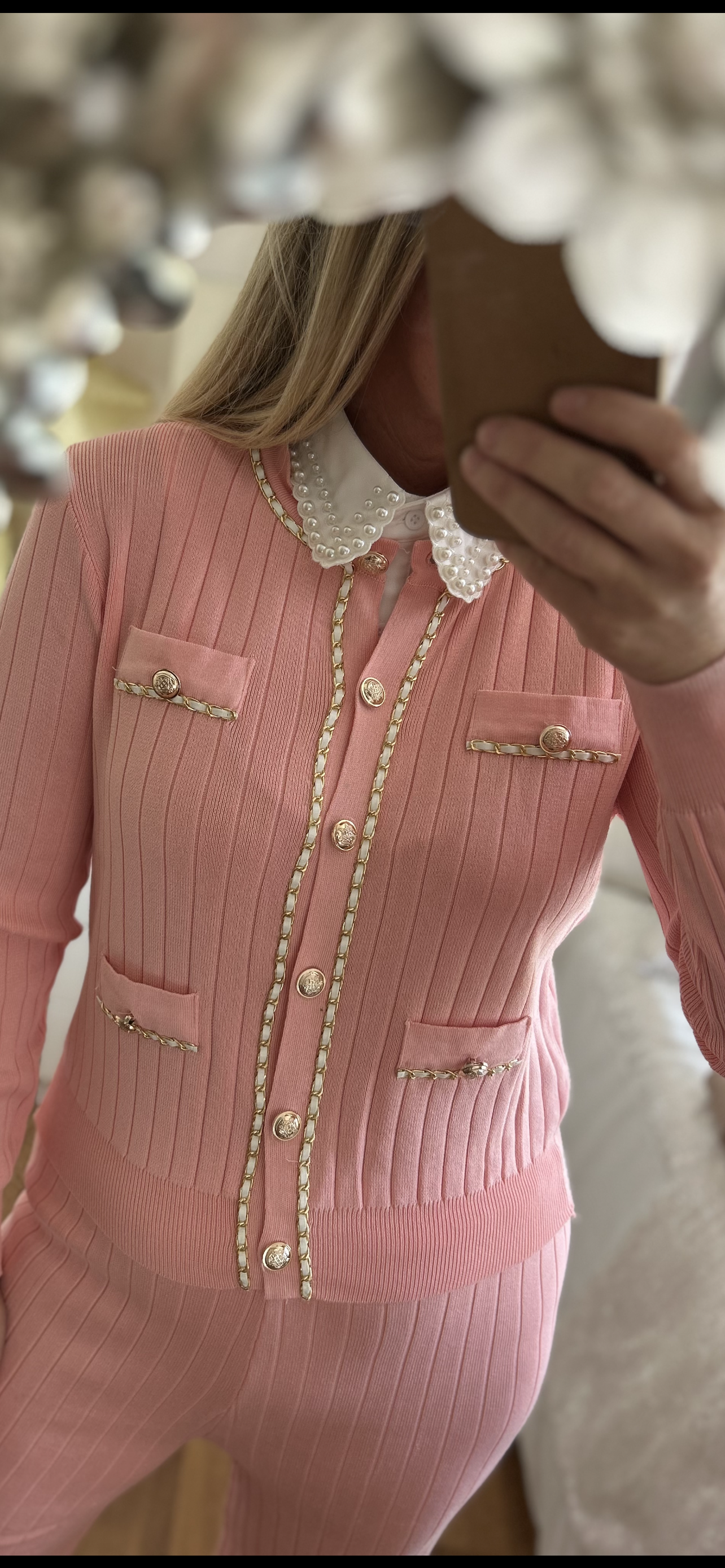 Amelia gold chain co ord wide leg